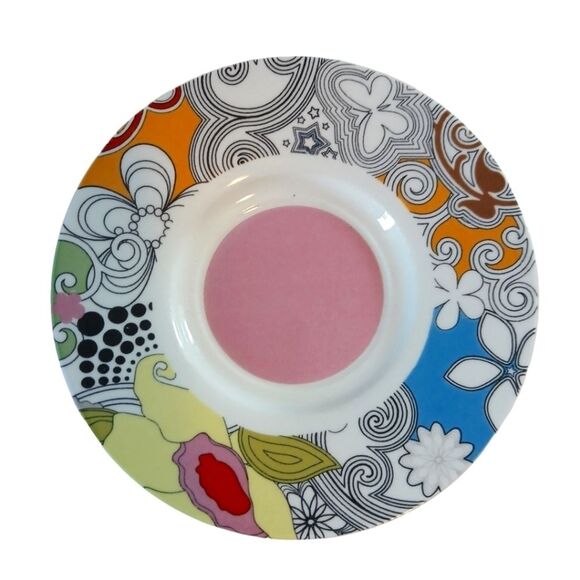 Other - French Bull Jackie Shapiro Espresso Saucer Ceramic Multicolor Mod Delight
